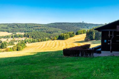 Summer hike along the Rennsteig between Brotterode and Eisenach in beautiful sunshine - Thuringia - Germany