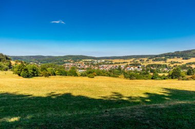 Summer hike along the Rennsteig between Brotterode and Eisenach in beautiful sunshine - Thuringia - Germany