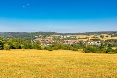 Summer hike along the Rennsteig between Brotterode and Eisenach in beautiful sunshine - Thuringia - Germany