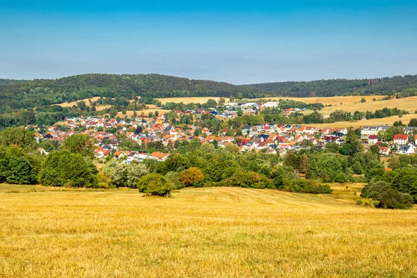 Summer hike along the Rennsteig between Brotterode and Eisenach in beautiful sunshine - Thuringia - Germany