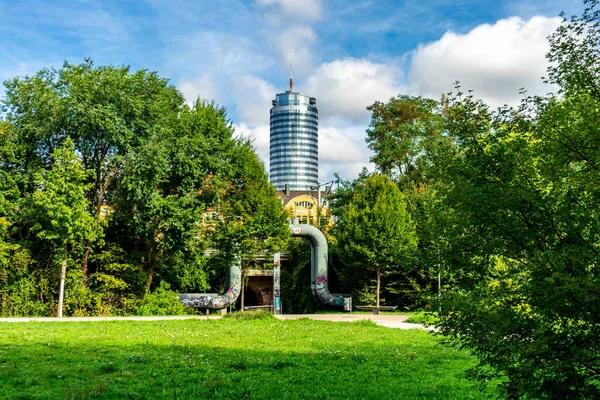 Jena Thüringen Almanya Saale Boyunca Küçük Bir Yürüyüş — Stok fotoğraf