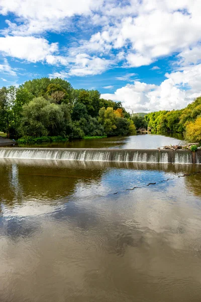 Liten Promenad Genom Parken Längs Saale Jena Thüringen Tyskland — Stockfoto