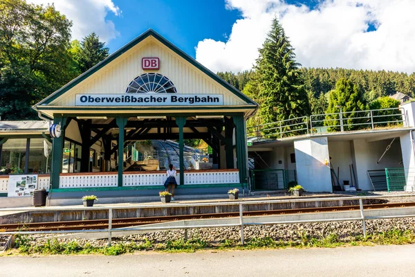 Tour Alla Scoperta Dell Oberweibacher Bergbahn Nella Bellissima Schwarzatal Turingia — Foto Stock