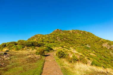 Azores 'in Madeira adasındaki en yüksek noktaya yürü Pico Ruivo - Portekiz