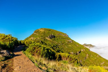 Azores 'in Madeira adasındaki en yüksek noktaya yürü Pico Ruivo - Portekiz