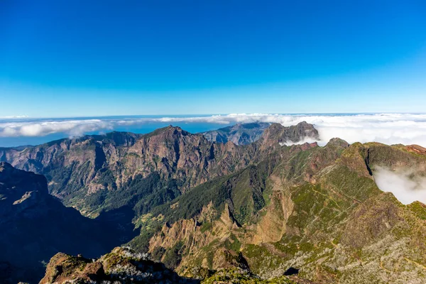 Caminhada Ponto Mais Alto Ilha Dos Açores Madeira Pico Ruivo — Fotografia de Stock
