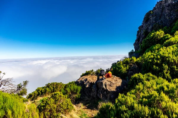 Escursione Punto Più Alto Dell Isola Azzorre Madeira Pico Ruivo — Foto Stock