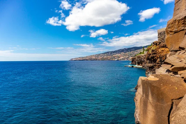 Στο Δρόμο Στο Αεροδρόμιο Funchal Στις Αζόρες Της Μαδέρας Πορτογαλία — Φωτογραφία Αρχείου