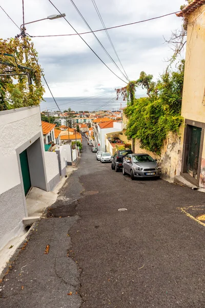 Vägen Den Romantiska Hamnstaden Funchal Azorerna Madeira Portugal — Stockfoto