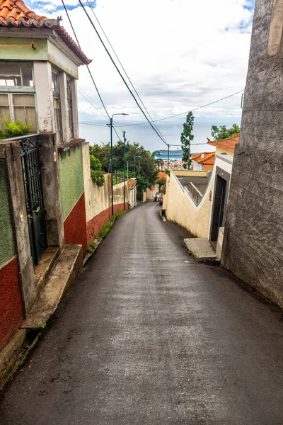 Vägen Den Romantiska Hamnstaden Funchal Azorerna Madeira Portugal — Stockfoto