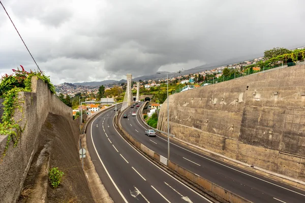 Estrada Romântica Cidade Portuária Funchal Ilha Dos Açores Madeira Portugal — Fotografia de Stock