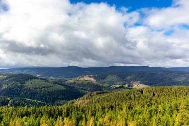 Ilmenau-Thuringia yakınlarındaki Kickelhahn 'a doğru yürüyün.