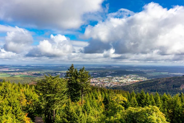 Promenera Till Utsiktsplatsen Kickelhahn Nära Ilmenau Thüringen Tyskland — Stockfoto