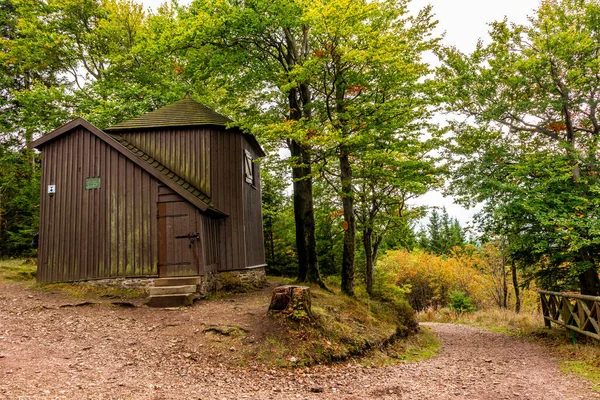 Wanderung Zum Aussichtspunkt Kickelhahn Bei Ilmenau Thüringen Deutschland — Stockfoto