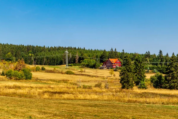 Herbstwanderung Auf Dem Höhenweg Des Thüringer Waldes Thüringen Deutschland — Stockfoto