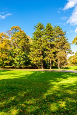 Bergpark 'ta sonbahar yürüyüşü Kassel Wilhelmshhe - Hesse - Almanya