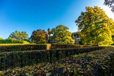 Bergpark 'ta sonbahar yürüyüşü Kassel Wilhelmshhe - Hesse - Almanya