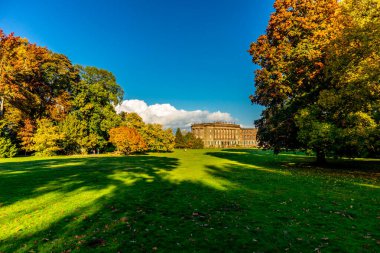 Bergpark 'ta sonbahar yürüyüşü Kassel Wilhelmshhe - Hesse - Almanya