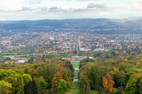 Autumn Walk Beautiful Bergpark Kassel Wilhelmshhe Hesse Alemanha — Fotografia de Stock