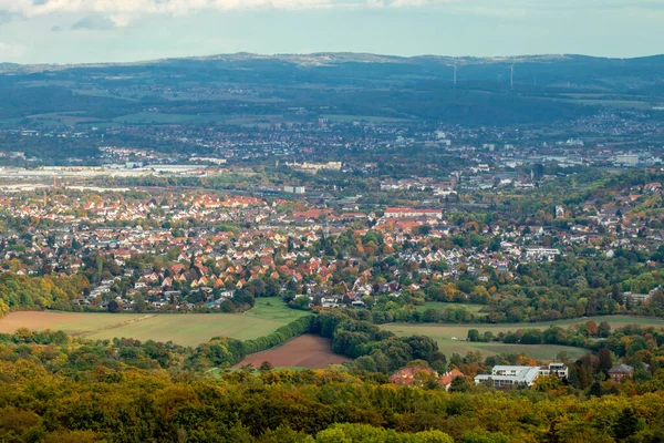 Höstvandring Genom Vackra Bergpark Kassel Wilhelmshhe Hessen Tyskland — Stockfoto