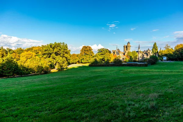 Jesienny Spacer Pięknym Bergpark Kassel Wilhelmshhe Hesja Niemcy — Zdjęcie stockowe