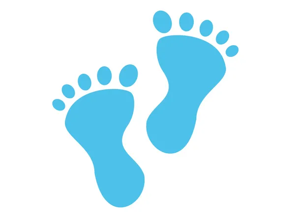 Baby boy pés pegada —  Vetores de Stock