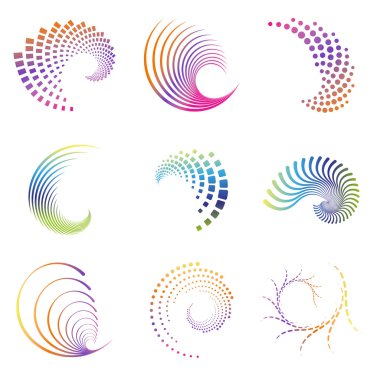 Design wave icons clipart