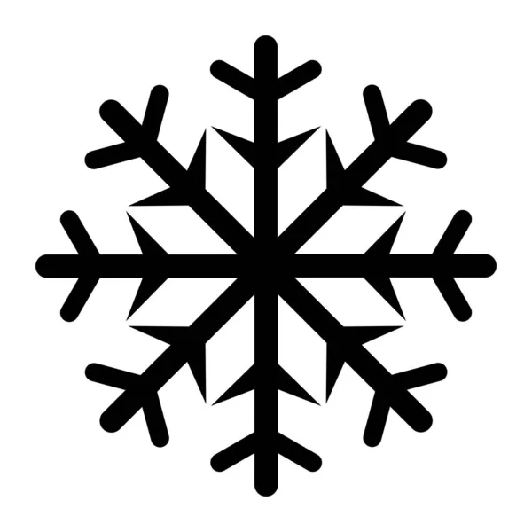 Kar tanesi ikonu beyaz zemin üzerinde izole edilmiş kış mevsimi sembolü. Vektör illüstrasyonu. — Stok Vektör