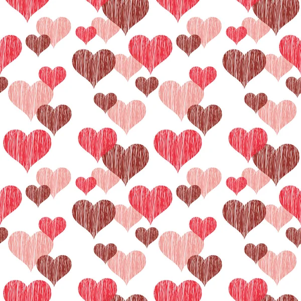 Mano Ahoga Corazón San Valentín Fondo Blanco Ilustración Vectorial Corazones — Vector de stock