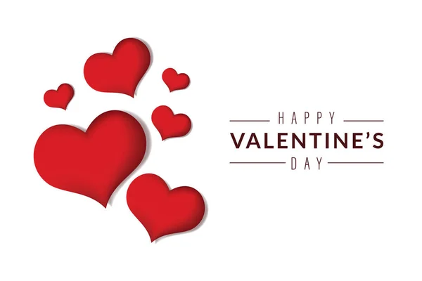 Постер Дня Валентина Червоними Білими Серцями День Святого Валентина — стоковий вектор