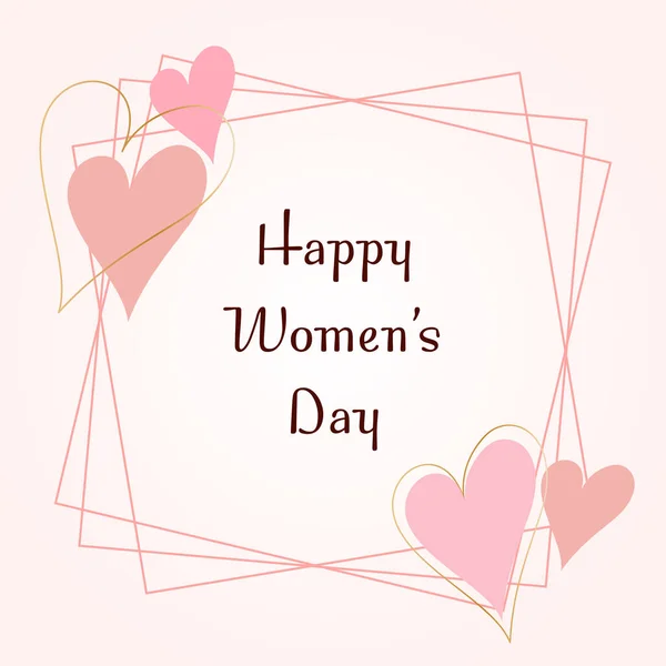 음모론의 Womens Day 장식을 배경을 가리기 실용적 외출복 카드가 여성의 — 스톡 벡터