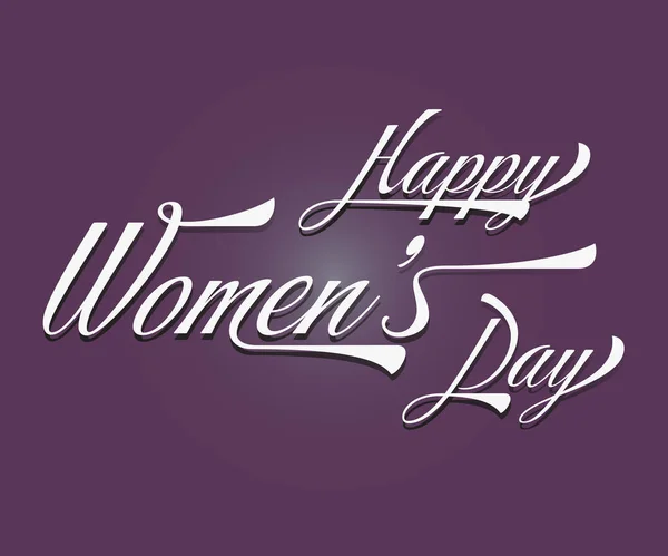 Happy Women Day Typographical Design Elements Inglés Icono Del Día — Archivo Imágenes Vectoriales