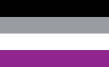 Asexual Flag - LGBTQ topluluğundan biri cinsel azınlıkların gururu