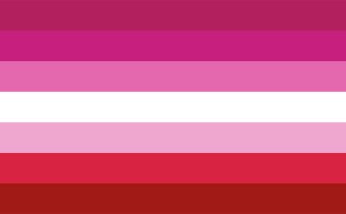 Lezbiyen bayrağı - LGBTQ topluluğundan biri cinsel azınlık gururu