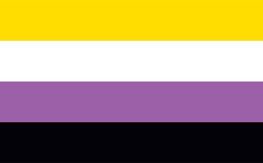 İkili Bayrak Yok - LGBTQ gururlu cinsel azınlık topluluğundan biri