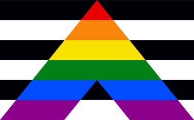 Doğrudan müttefik bayrağı - LGBTQ topluluğundan biri cinsel azınlık gururu