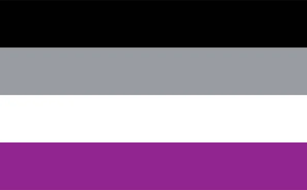 Bendera Aseksual Salah Satu Komunitas Minoritas Seksual Lgbtq - Stok Vektor