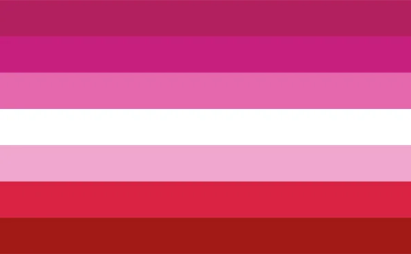 Bandiera Lesbica Una Comunità Minoranza Sessuale Orgogliosa Lgbtq — Vettoriale Stock