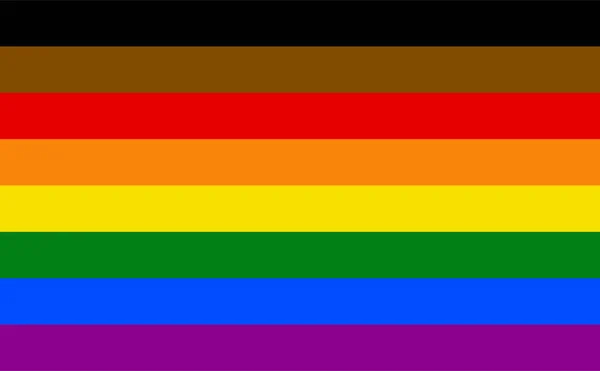 Bandeira Lgbtq Poc Uma Comunidade Orgulho Lgbtq Minoria Sexual —  Vetores de Stock