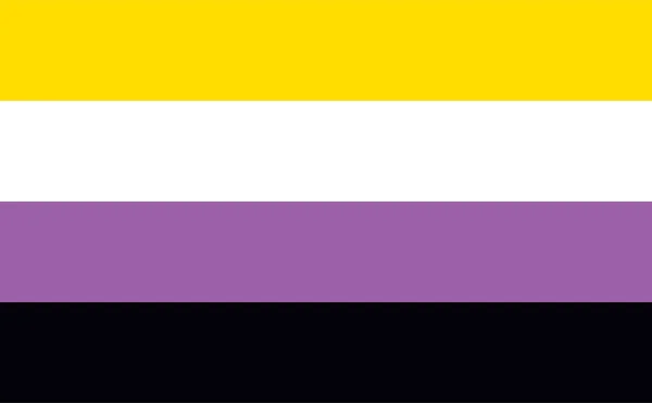 Non Bendera Biner Salah Satu Komunitas Minoritas Seksual Lgbtq - Stok Vektor