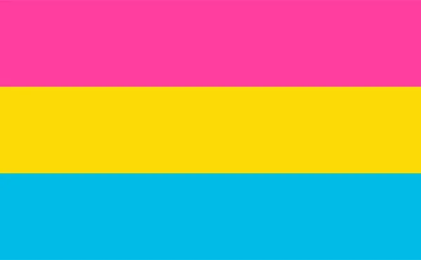 Drapeau Pansexuel Membre Une Communauté Lgbtq Fière Minorité Sexuelle — Image vectorielle