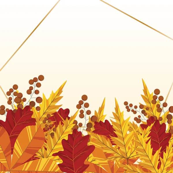 Herbst Hintergrund Mit Blättern Kann Für Poster Banner Flyer Einladungen — Stockvektor