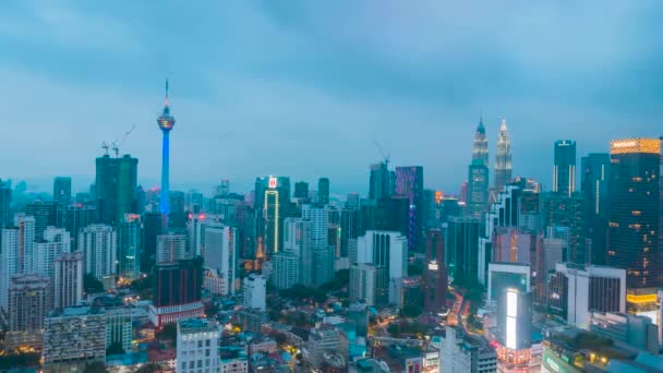 Kuala Lumpur Malaysia Października 2021 Utracone Czasie Ujęcia Miejskiego Krajobrazu — Wideo stockowe