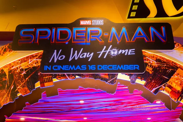 Kuala Lumpur Malaysia Grudzień 2021 Plakat Filmu Spider Man Way — Zdjęcie stockowe