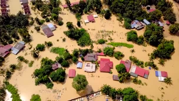 Images Vue Aérienne District Dengkil Malaisie Depuis Les Inondations Qui — Video