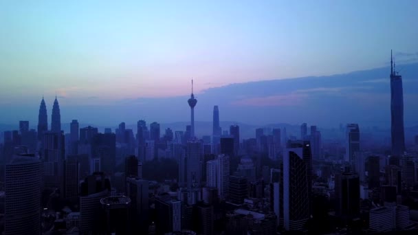 Kuala Lumpur Sabah Mavi Saatlerdeki Görüntüsü — Stok video