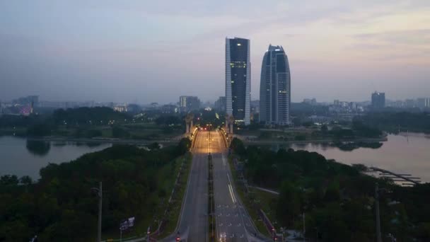 Filmati Time Lapse Edificio Unico Moderno Putrajaya Malesia — Video Stock