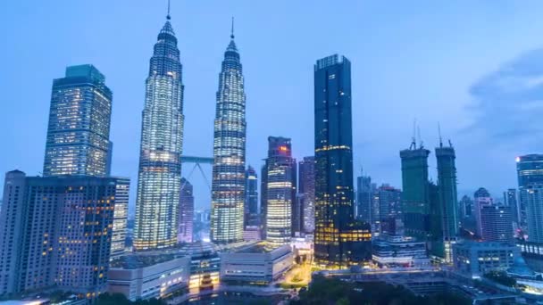 Kuala Lumpur Malezya Şubat 2022 Petronas Kiz Kulesi Nin Klcc — Stok video