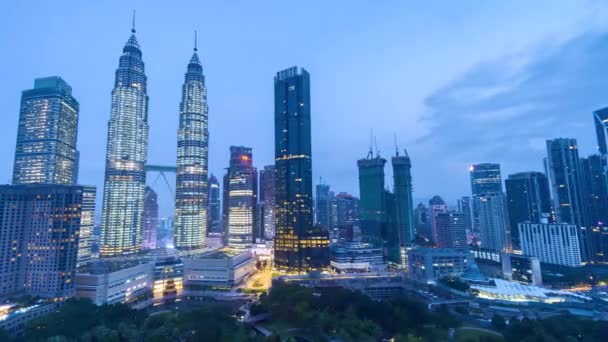 Kuala Lumpur Malezya Şubat 2022 Petronas Kiz Kulesi Nin Klcc — Stok video