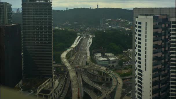 Kuala Lumpur Malezja Lutego 2022 Timelapse Footage Dash Highway Damansara — Wideo stockowe
